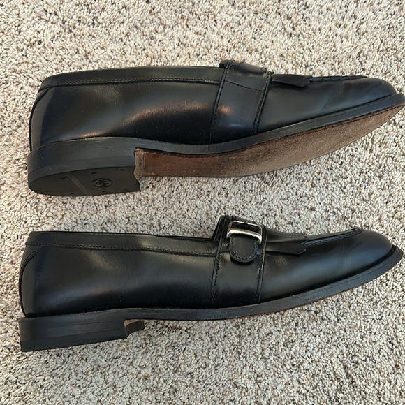 Allen Edmonds / Cahill Men's Black Leather Loafers with Buckle 9.5D Made in USA - Picture 3 of 13
